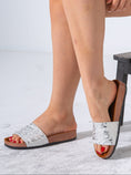 Load image into Gallery viewer, Metallic Serpent Casual Slides - SILVER
