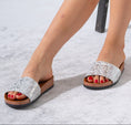 Load image into Gallery viewer, Metallic Serpent Casual Slides - SILVER
