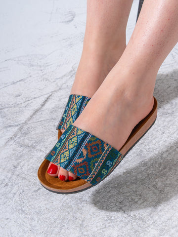 Nomadic Pattern Slide - DARK BLUE
