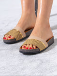 Load image into Gallery viewer, Textured Ethnic Motif Slippers - BEIGE

