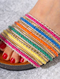 Load image into Gallery viewer, Artisan Woven Multi-Strap Slides - MULTICOLOR
