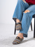 Load image into Gallery viewer, Geometric Pattern Woven Clogs - BLACK
