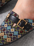 Load image into Gallery viewer, Geometric Pattern Woven Clogs - BLACK
