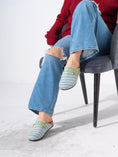Load image into Gallery viewer, Woven Raffia Buckle Clogs - GREEN
