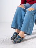 Load image into Gallery viewer, Ethnic Pattern Woven Clogs - BLUE
