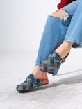 Load image into Gallery viewer, Ethnic Pattern Woven Clogs - BLUE
