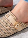 Load image into Gallery viewer, Woven Raffia Buckle Clogs - BEIGE
