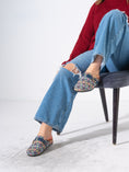 Load image into Gallery viewer, Geometric Pattern Woven Clogs - BLUE
