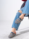 Load image into Gallery viewer, Geometric Pattern Woven Clogs - BLUE
