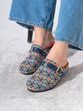 Load image into Gallery viewer, Geometric Pattern Woven Clogs - BLUE
