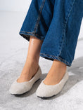 Load image into Gallery viewer, Teddy Sherpa Ballerina Flats - WHITE

