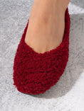 Load image into Gallery viewer, Teddy Sherpa Ballerina Flats - MARRON
