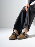 Load image into Gallery viewer, Chevron Woven Horsebit Clogs - BLACK
