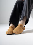Load image into Gallery viewer, Woven Raffia Buckle Clogs - CAFE
