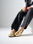 Load image into Gallery viewer, Metallic Ruched Slip-On Clogs - GOLD
