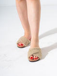 Load image into Gallery viewer, Teddy Fleece Fur Cross-Strap - BEIGE
