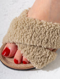 Load image into Gallery viewer, Teddy Fleece Fur Cross-Strap - BEIGE
