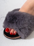 Load image into Gallery viewer, Faux Fur Criss-Cross - GRAY
