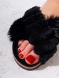 Load image into Gallery viewer, Fuffy Ruched Fur Comfort - BLACK

