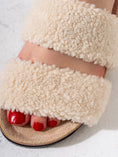 Load image into Gallery viewer, Fluffy Open-Toe Platform Slipper - BEIGE
