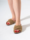 Load image into Gallery viewer, Teddy Fleece Fur Cross-Strap - CAFE
