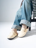 Load image into Gallery viewer, Textured Snake-Effect Buckle Clogs - BEIGE
