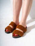 Load image into Gallery viewer, Fluffy Open-Toe Platform Slipper - CAMEL
