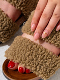 Load image into Gallery viewer, Fluffy Open-Toe Platform Slipper - STONE
