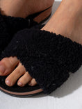 Load image into Gallery viewer, Teddy Fleece Fur Cross-Strap - BLACK
