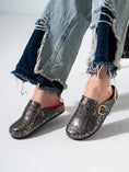 Load image into Gallery viewer, Textured Animal Print Cork-Sole Clogs- OXIDI
