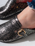 Load image into Gallery viewer, Textured Animal Print Cork-Sole Clogs- OXIDI
