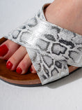 Load image into Gallery viewer, Metallic Animal Print Cross-Strap - SILVER
