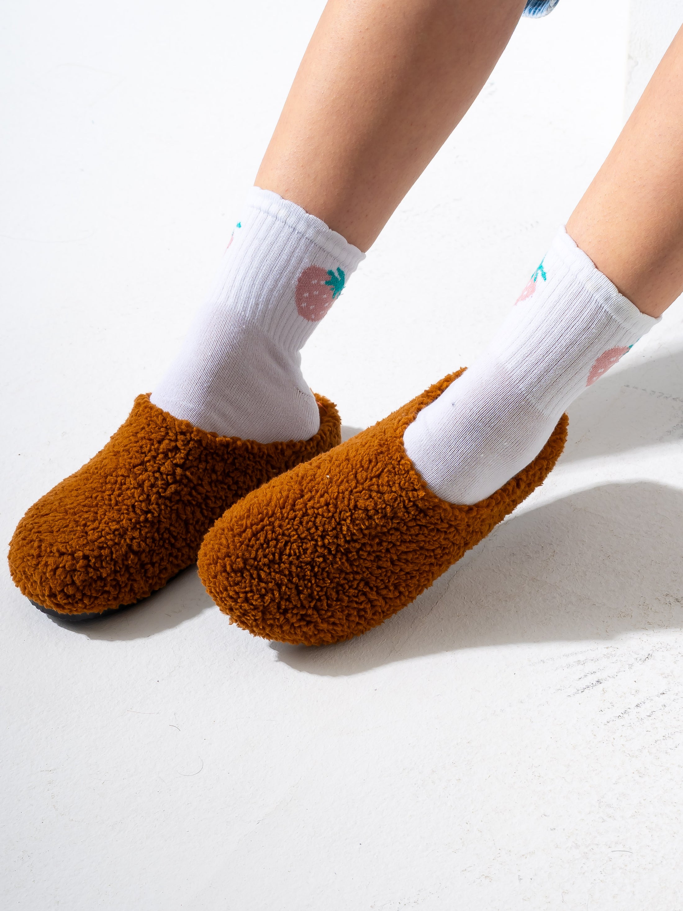 Teddy Fleece Clogs - CAMEL
