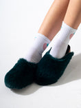 Load image into Gallery viewer, Faux Fur Fluffy Round Toe Clogs - DARK GREEN

