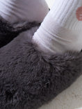 Load image into Gallery viewer, Faux Fur Fluffy Round Toe Clogs - GRAY
