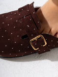 Load image into Gallery viewer, Micro-Studded Faux-Suede Clogs - BROWN
