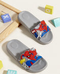 Load image into Gallery viewer, Kids Spiderman Cartoon Slides - gray
