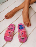 Load image into Gallery viewer, Stitch and Angel Tropical Slide - pink
