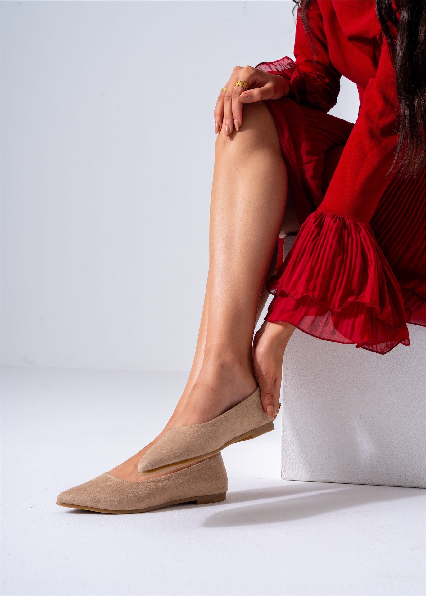 The Velvetine Flat-beige