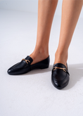 Load image into Gallery viewer, Chic Buckle Flats-black

