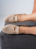 Load image into Gallery viewer, Chic Buckle Flats-beige
