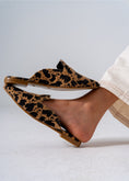 Load image into Gallery viewer, Faux Fur Animal Print Mules-cafe
