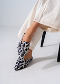Load image into Gallery viewer, Faux Fur Animal Print Mules-black
