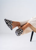 Load image into Gallery viewer, Faux Fur Animal Print Mules-black
