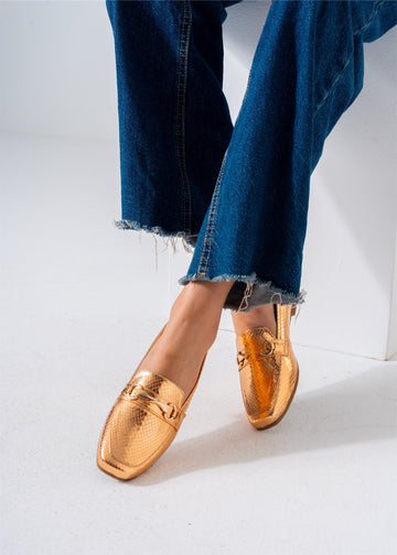 Metallic Snaffle Flat-rose gold