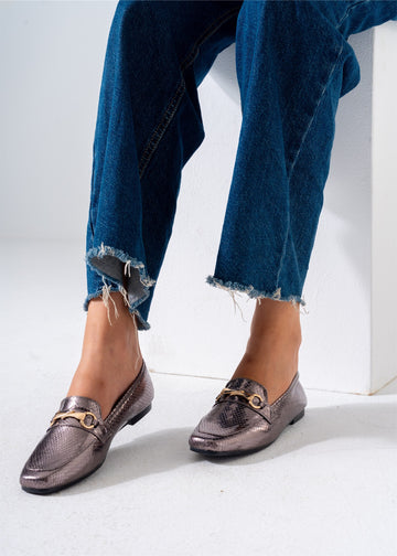 Metallic Snaffle Flat-oxidi