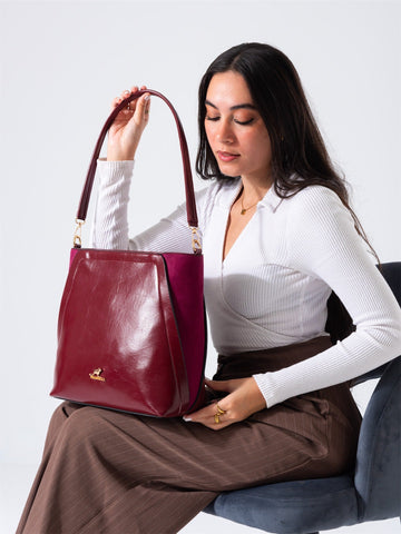 Minimal Shape Shoulder Bag-red