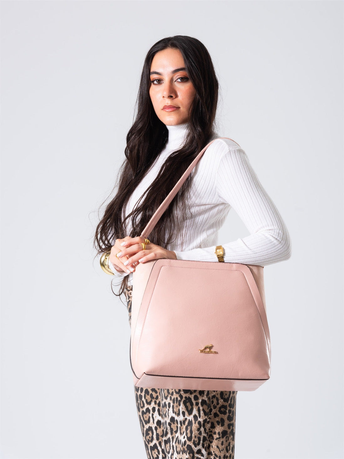 Minimal Shape Shoulder Bag-pink