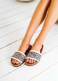 Load image into Gallery viewer, Summer Tweed Slippers - white
