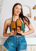Load image into Gallery viewer, Chic Studded Slingback Clogs - camel
